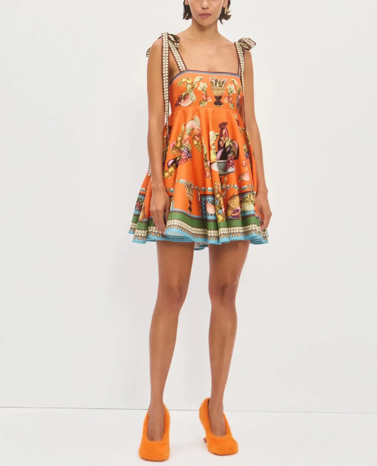 Alemais Rocco Mini Sundress in Orange Print Size AU 8 - Image 2