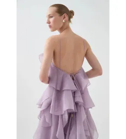 Aje Pandorea Layered Maxi Dress Lilac Size 16/XXL for rent on The Volte - image 5