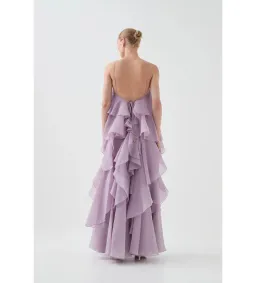 Aje Pandorea Layered Maxi Dress Lilac Size 16/XXL for rent on The Volte - image 3