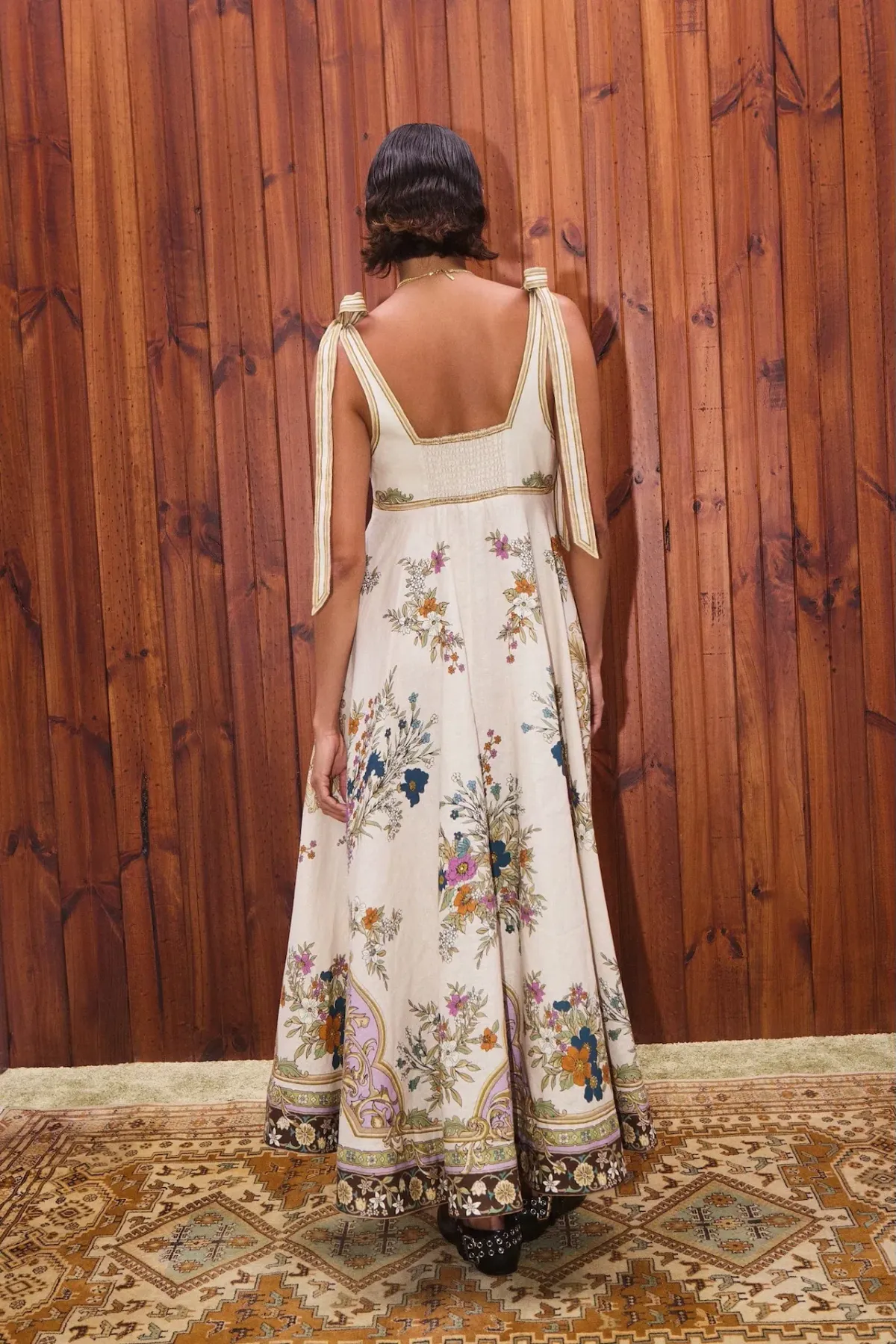 Alemais Antoinette Ballet Midi Sundress in Floral Cream Size AU 10 - Image 5