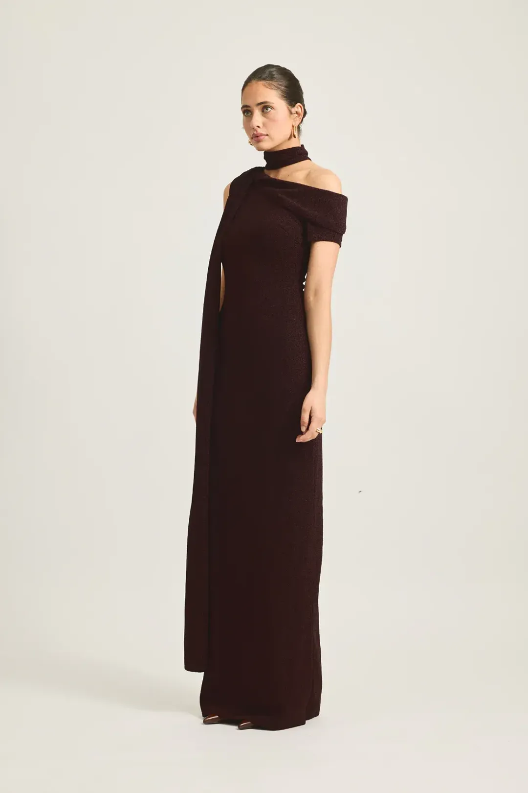 Tojha Izara Maxi Dress Brown Size AU 8 for rent on The Volte - main image