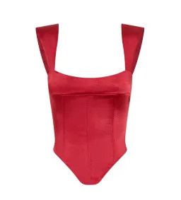 I am Delilah Valerie Corset and Skirt Set in Cherry Size XS / AU 6 for rent on The Volte - image 4