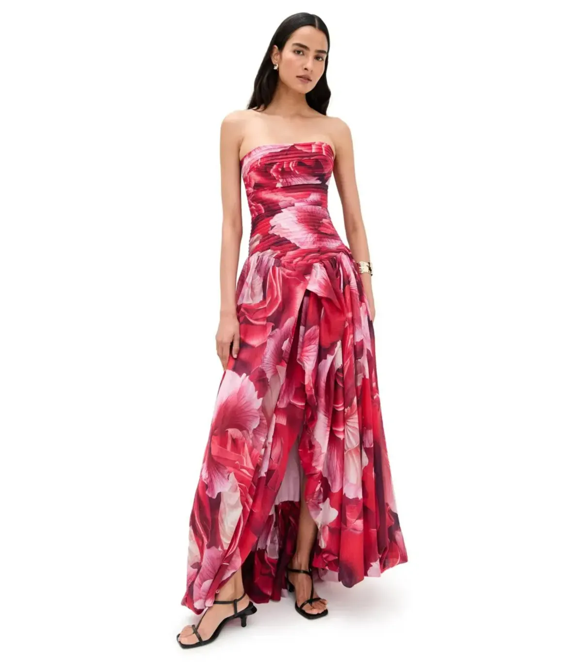 Aje Flora Maxi Gown Prismatic Floral Red Size AU 10 - Image 1