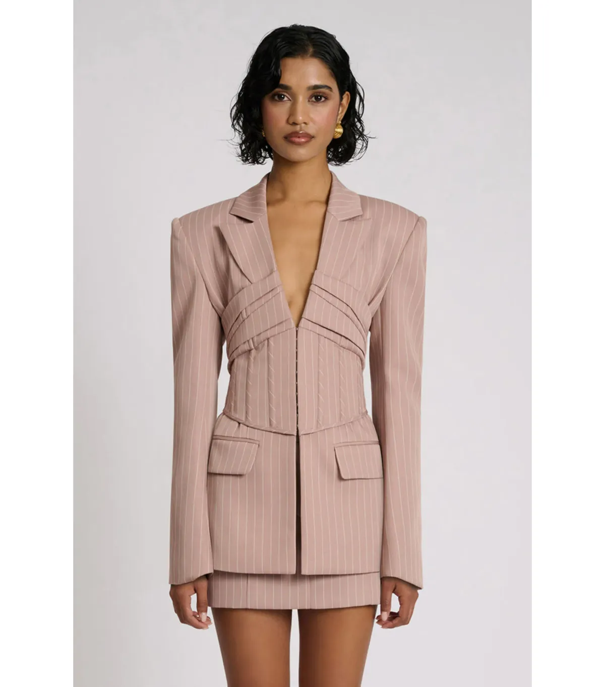 Eliya The Label Eleni Blazer Size AU 6 and Emerson Skirt Size AU 8 Pink - Image 2