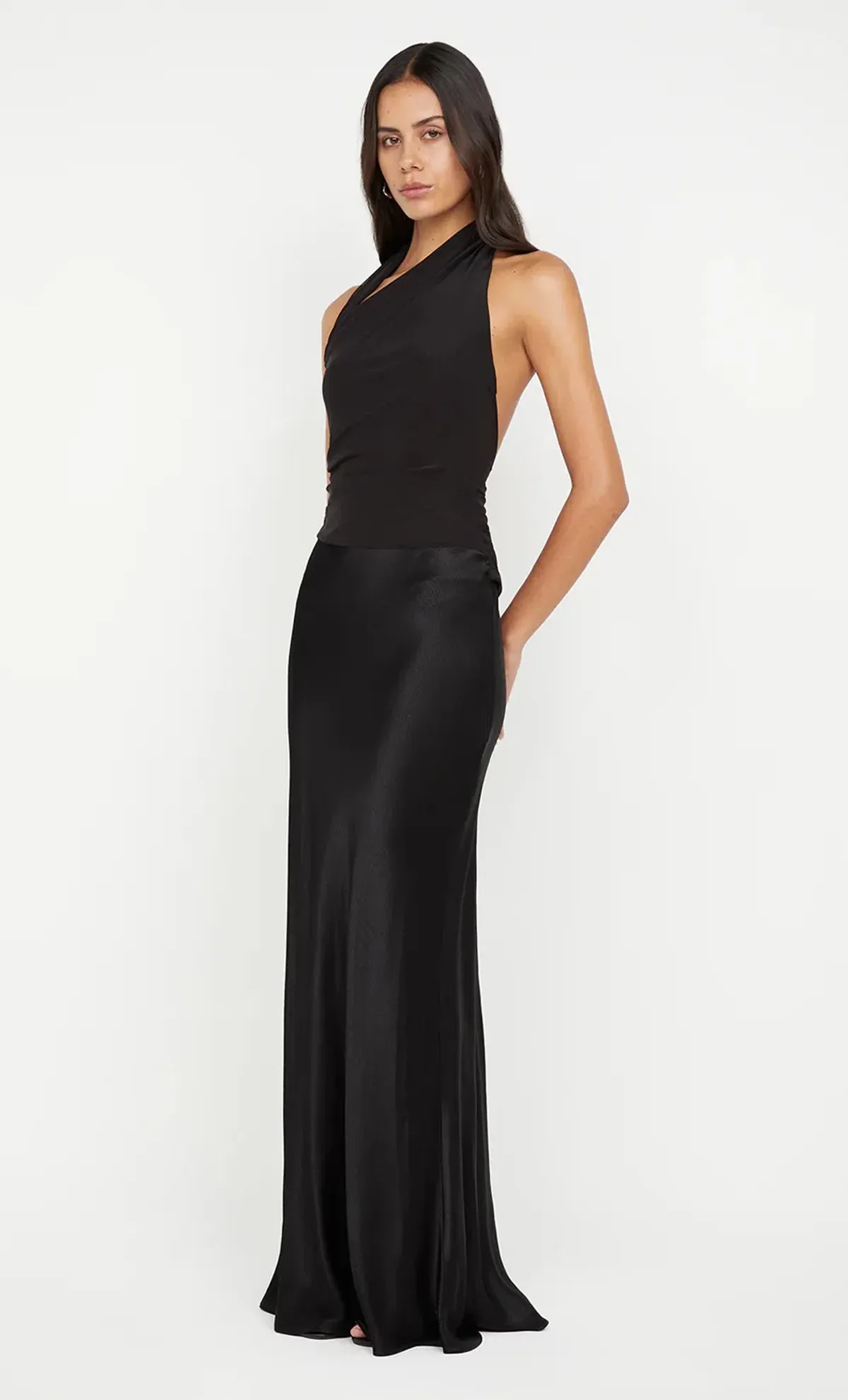 Bec & Bridge Ida Halter Maxi Dress in Black Size AU 12 - Image 2