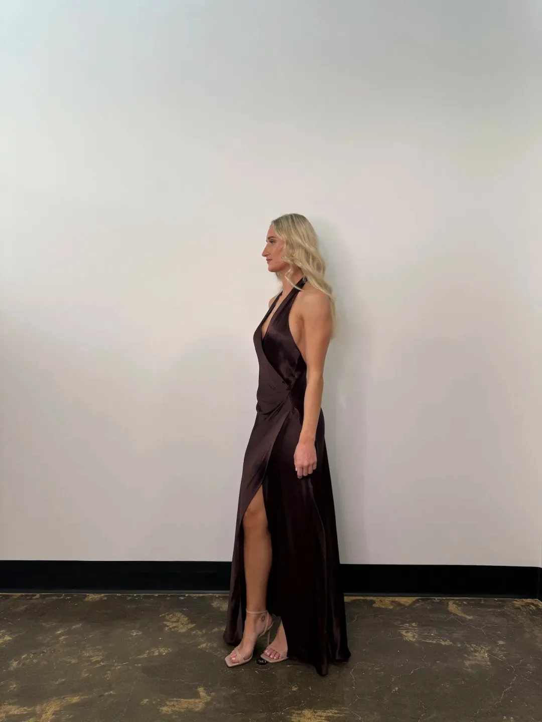 Bec & Bridge Elisia Wrap Maxi Dress Dark Chocolate / Size 10 for rent on The Volte - main image