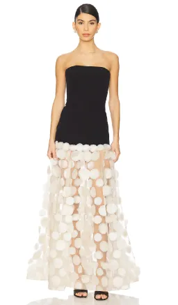 Bronx And Banco Harper Strapless Black and Beige Gown Size AU 8 for rent on The Volte - image 1