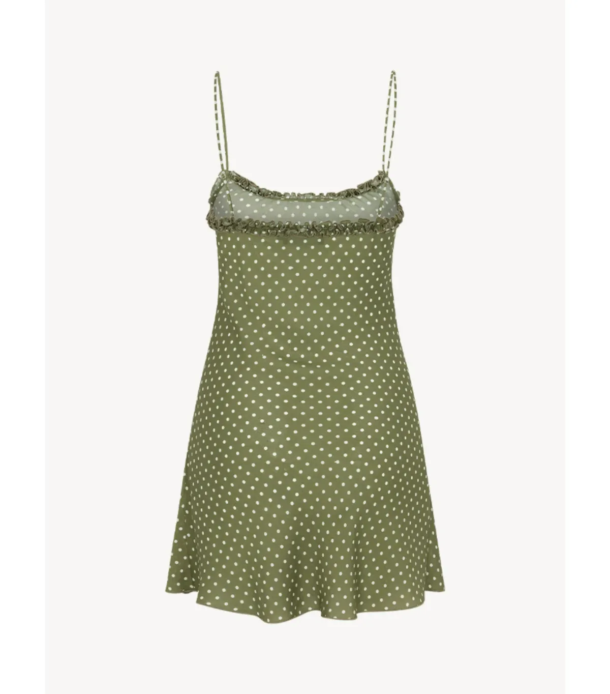 Realisation Par Eliza Mini Dress in Khaki Spot Size S / AU 8 - Image 6