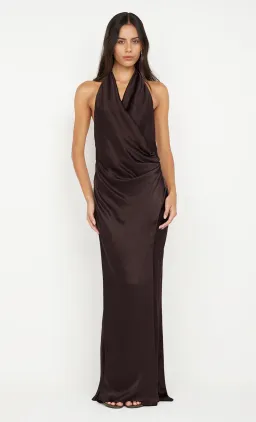 BEC & BRIDGE ELISIA WRAP MAXI DRESS / DARK CHOCOLATE / SIZE 6 for rent on The Volte - image 3