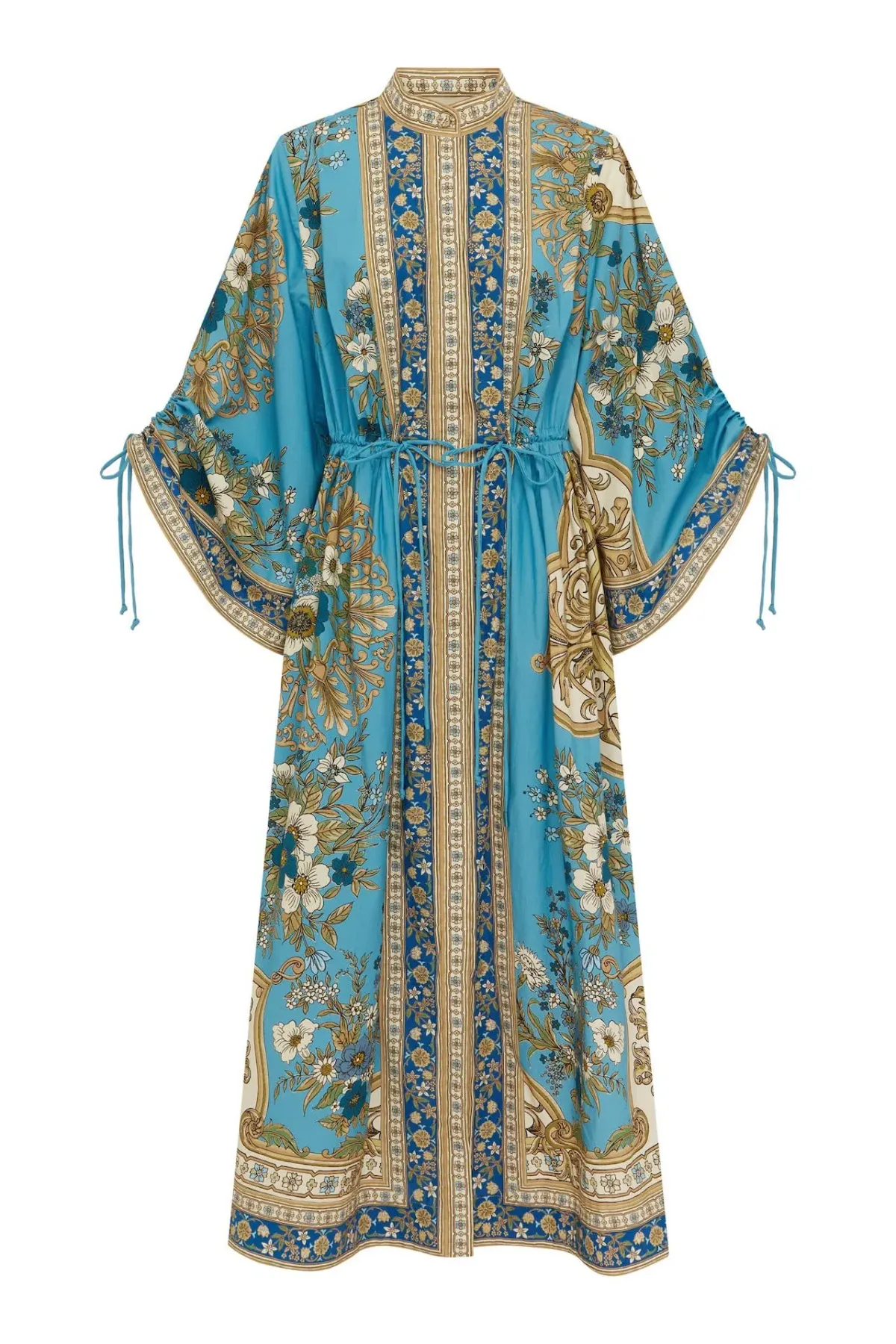 Alemais Cassie Pool Midi Dress in Blue Floral Size 16 - Image 4