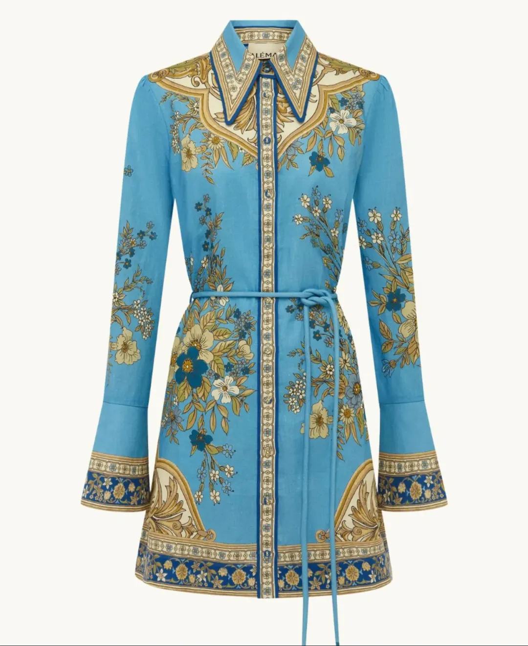 Alemais Cassie Mini Dress in Blue Floral Size 16 for rent on The Volte - main image