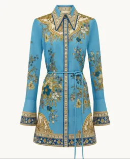 Alemais Cassie Mini Dress in Blue Floral Size 16 for rent on The Volte - image 5