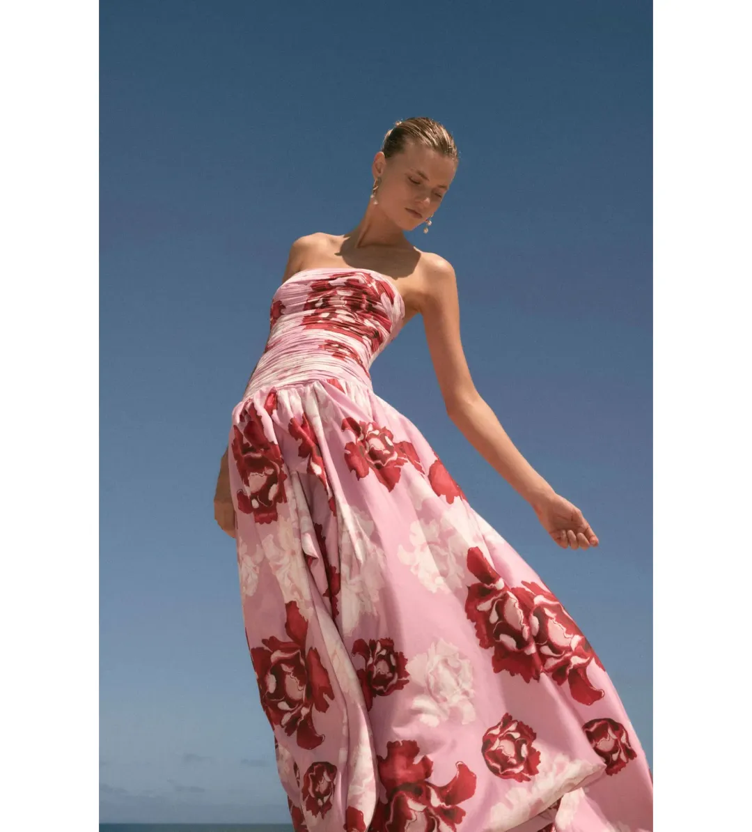 Aje Behold Maxi Dress Pink Boldly Blooming Size AU 10 for rent on The Volte - main image