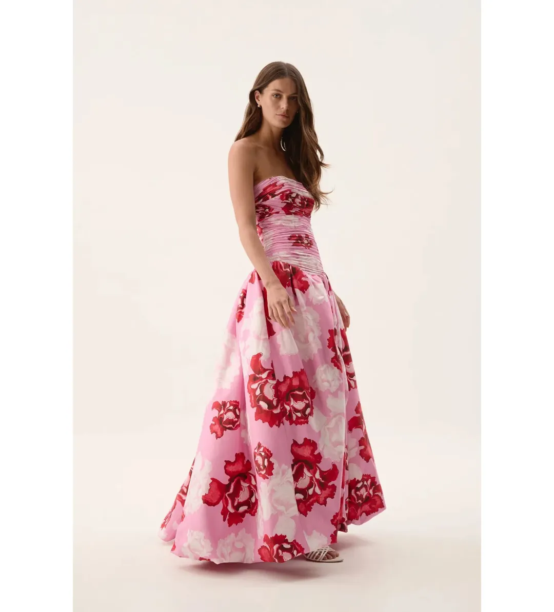 Aje Behold Maxi Dress Pink Boldly Blooming Size AU 10 for rent on The Volte - main image