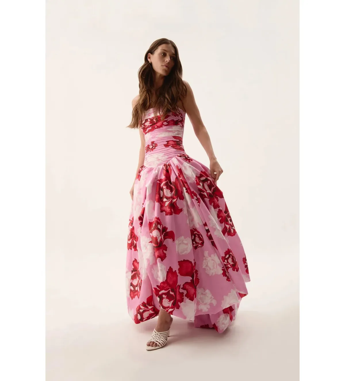 Aje Behold Maxi Dress Pink Boldly Blooming Size AU 10 - Image 3