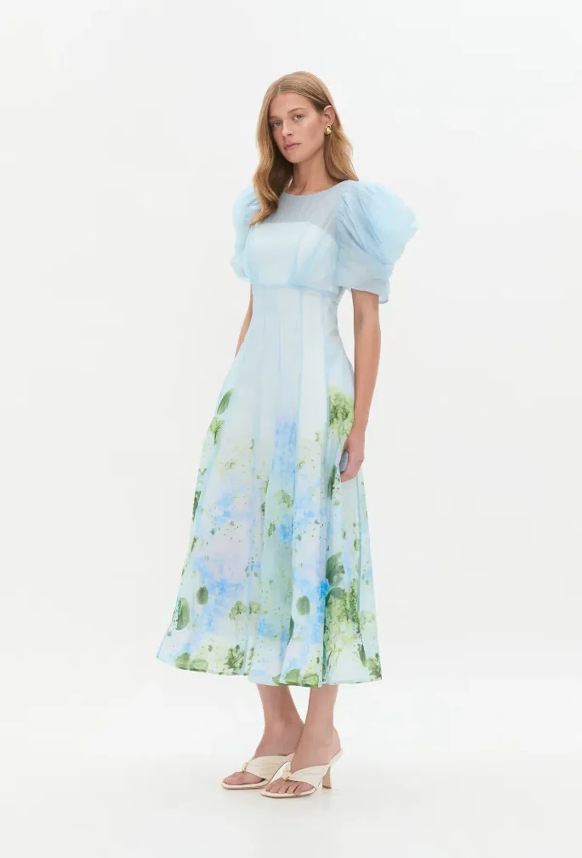 Aje Clementine Midi Dress Floral Size 10 - Image 3