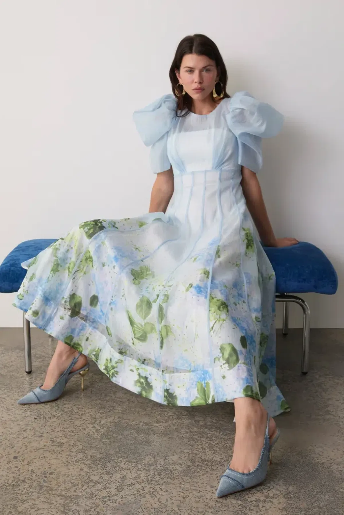 Aje Clementine Midi Dress Floral Size 10 - Image 6