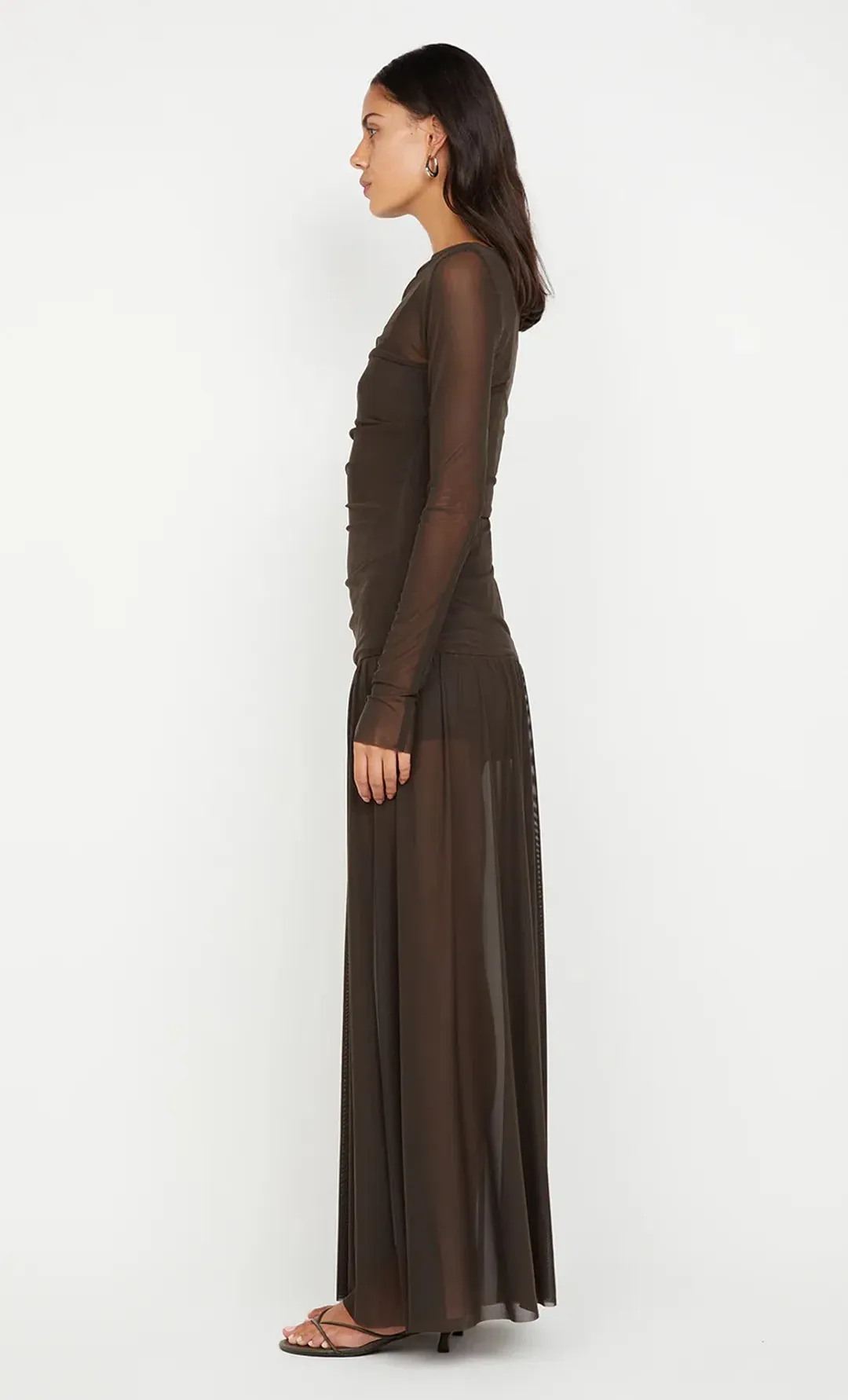 Bec & Bridge Blaine Long Sleeve Maxi Dress Cedar Size 12 for rent on The Volte - main image