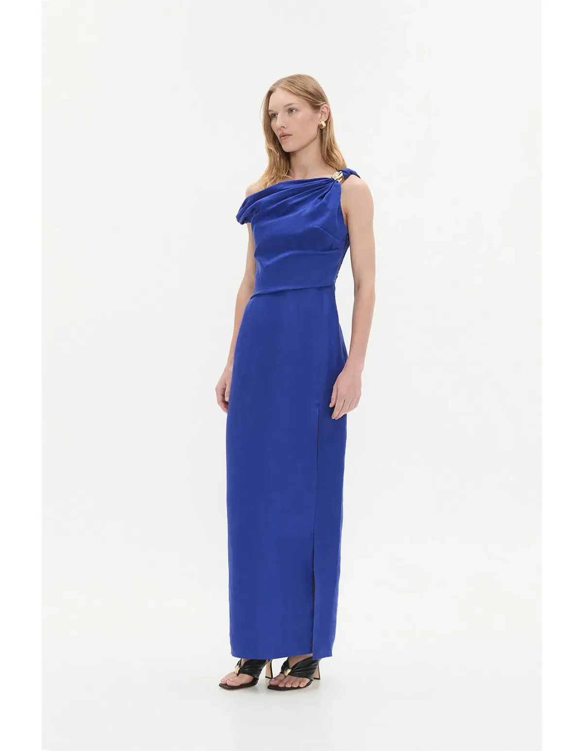 Aje Bridgette Midi Dress Cobalt Blue Size 12 - Image 4