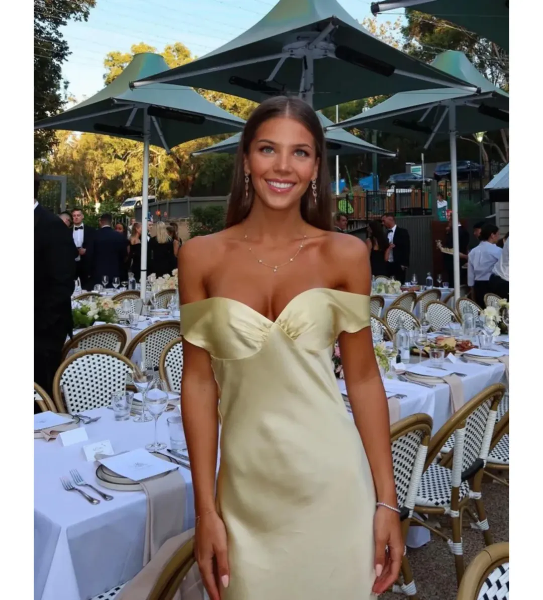 Natalie Rolt Bridget Maxi Dress in Lemon Size AU 6 for rent on The Volte - main image