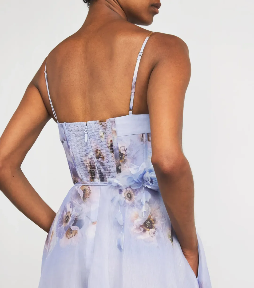 Zimmermann Hypnotic Picnic Midi Dress in Lilac Poppy Size 0 / AU 8 for rent on The Volte - main image