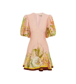 Alemais Papaya Mini Dress Pink Print Size 10 for rent on The Volte - image 4