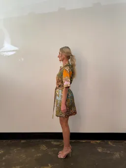 Alemais Clemenza Spliced Mini Dress Multi Size 8 for rent on The Volte - image 4