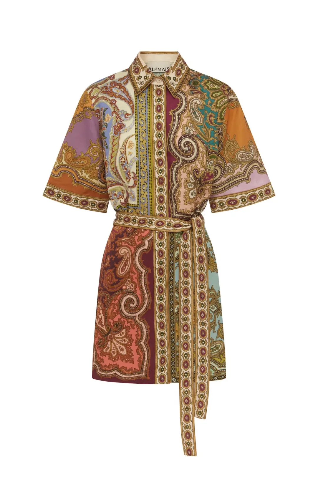 Alemais Clemenza Spliced Mini Dress Multi Size 8 for rent on The Volte - main image