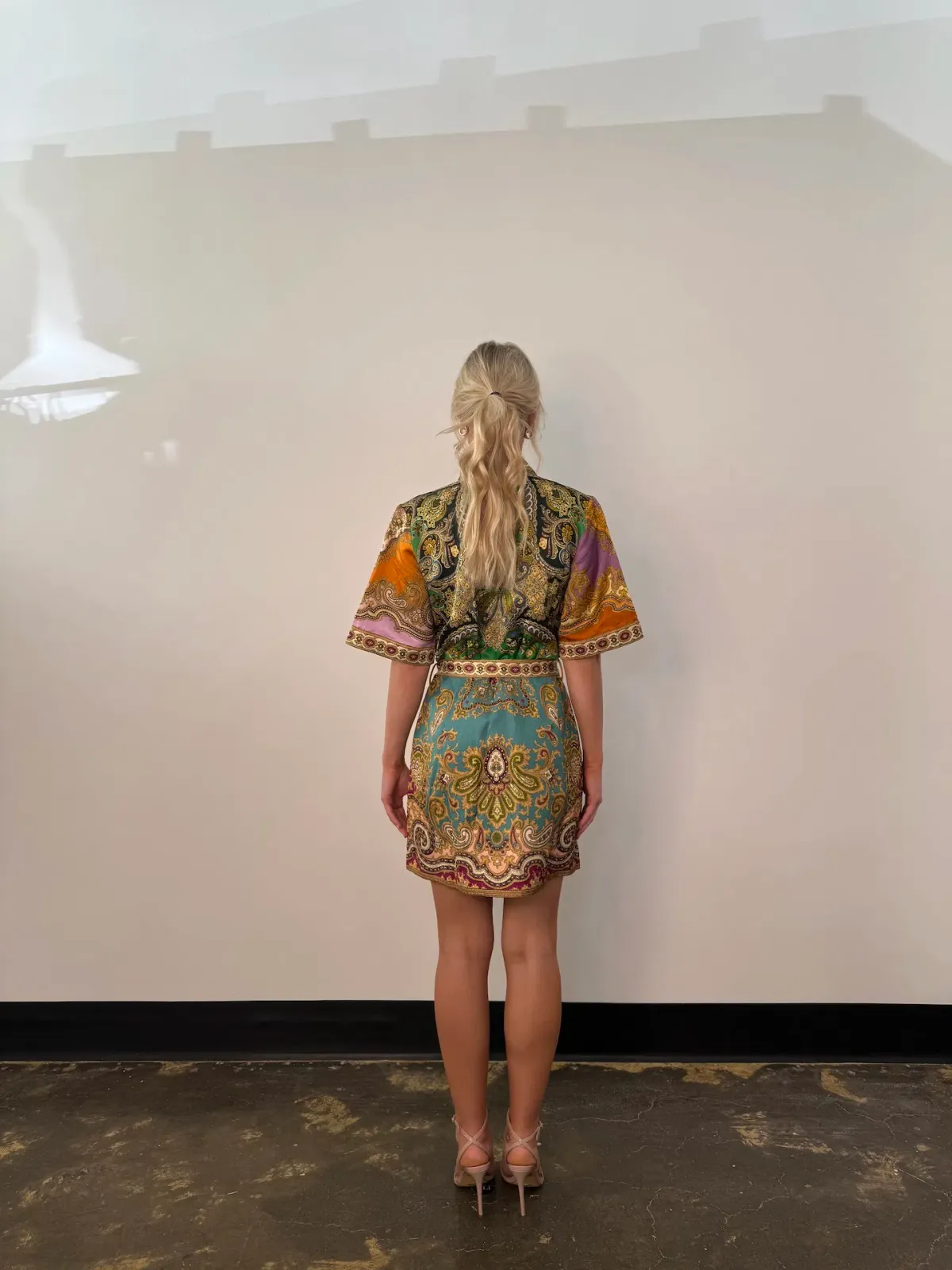 Alemais Clemenza Spliced Mini Dress Multi Size 8 - Image 3