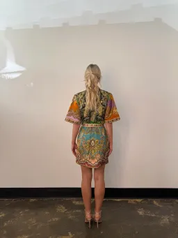 Alemais Clemenza Spliced Mini Dress Multi Size 8 for rent on The Volte - image 3