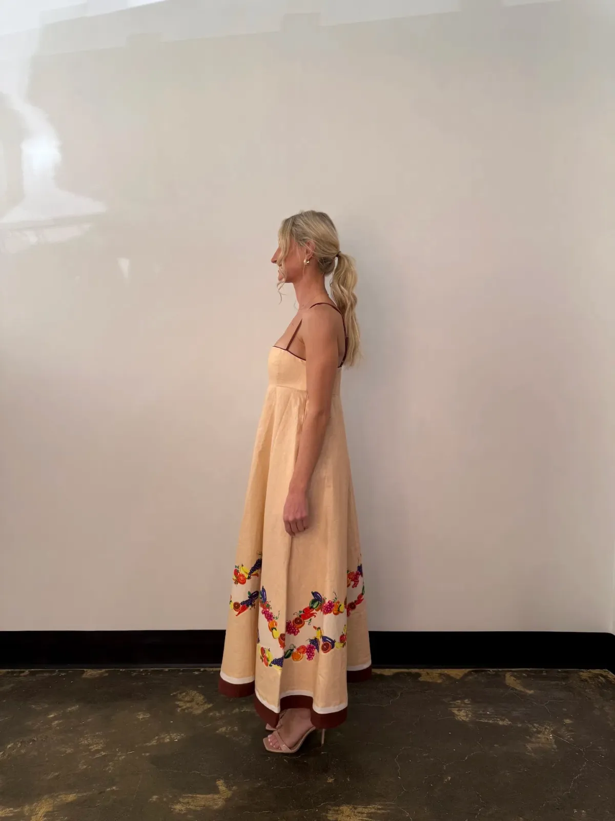 Bohemian Traders Fruity Slip Maxi Dress Peach Size 10 - Image 2