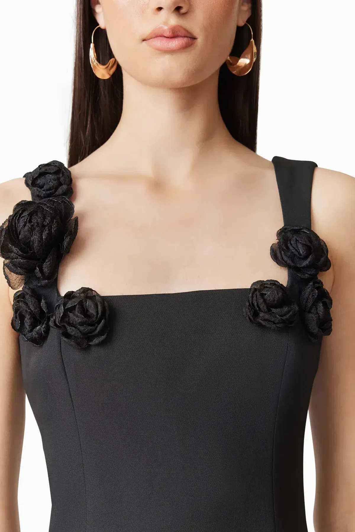 Elliatt Trompe 3D Floral Mini Dress in Black Size XS/AU 6 - Image 4