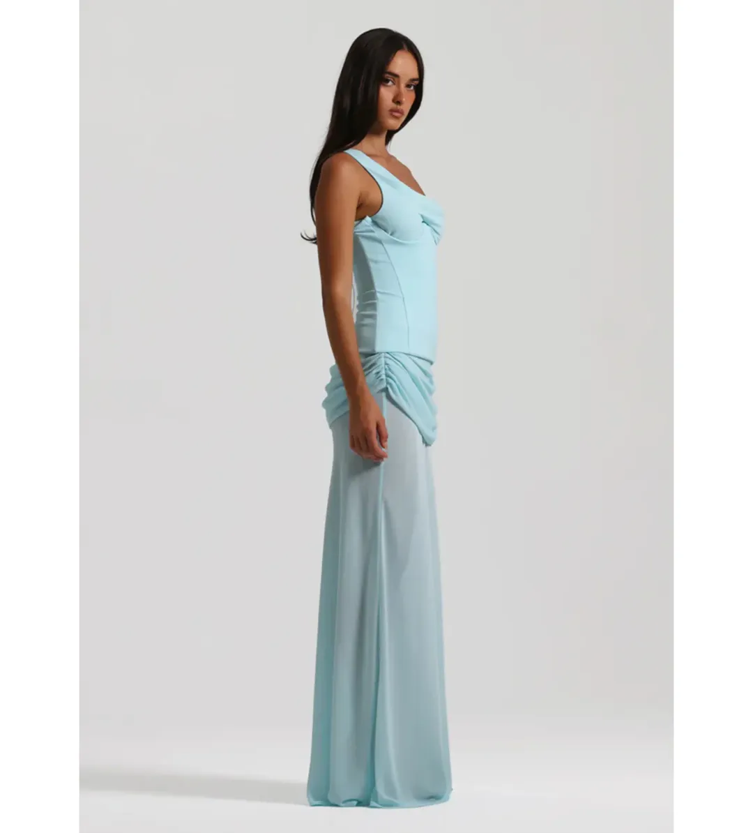 Natalie Rolt Cadence Gown Maxi in Baby Blue Size AU 8 for rent on The Volte - main image