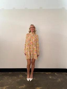 Bohemian Traders Sundance Flare Sleeve Mini in Multi Floral Size 10 for rent on The Volte - image 3