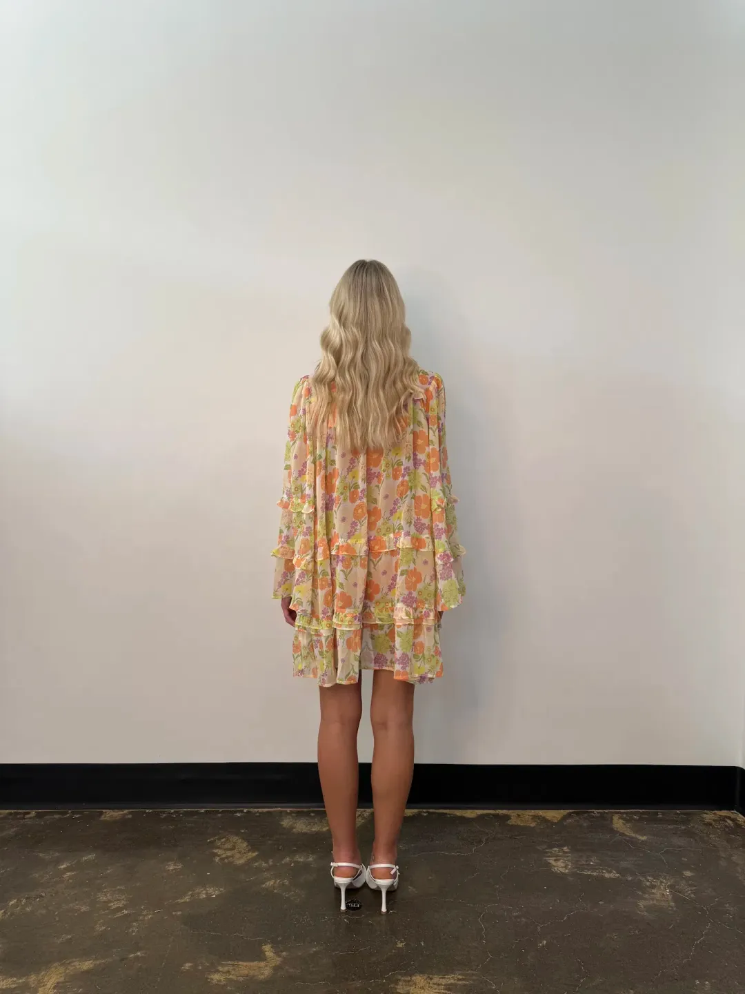 Bohemian Traders Sundance Flare Sleeve Mini in Multi Floral Size 10 for rent on The Volte - main image