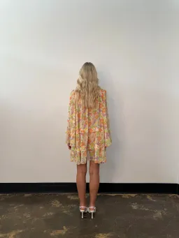 Bohemian Traders Sundance Flare Sleeve Mini in Multi Floral Size 10 for rent on The Volte - image 2