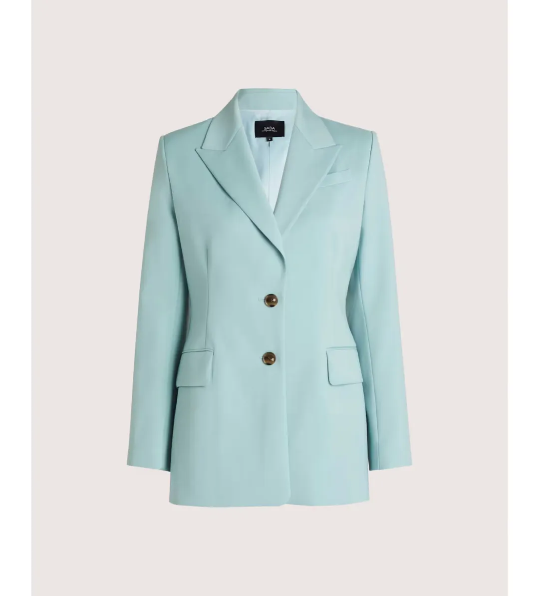 Saba Suki Classic Wool Blazer Seafoam Size 12 for rent on The Volte - main image