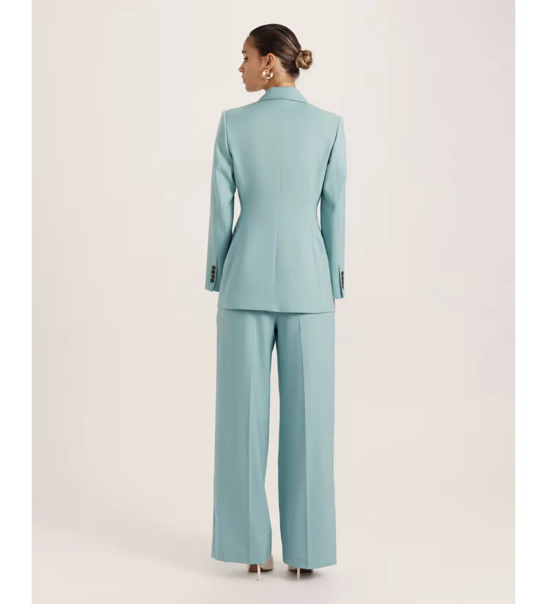 Saba Suki Classic Wool Blazer Seafoam Size 12 for rent on The Volte - main image