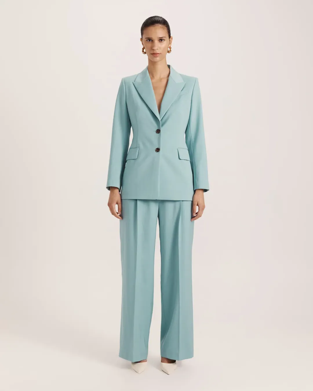 Saba Suki Classic Blazer Seafoam Size 12 for rent on The Volte - main image