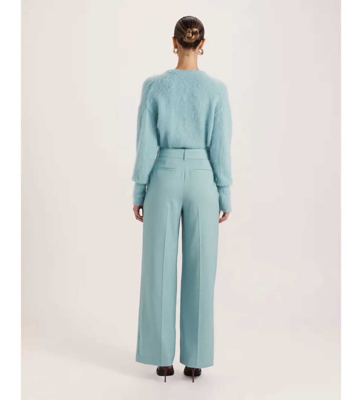 Saba Suki Wide Leg Wool Pants in Seafoam size AU12 - Image 3