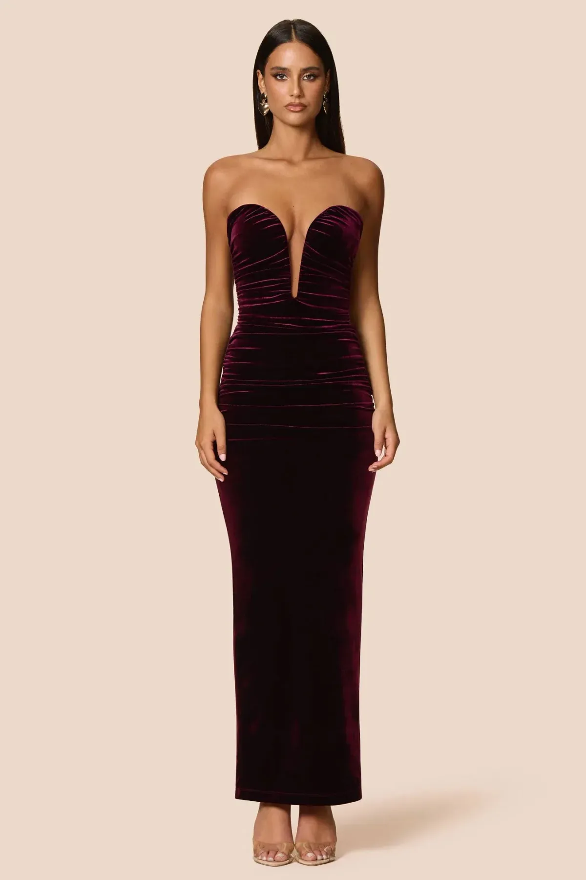 Love Nookie Nina Gown in Mulberry Size AU8 - Image 1