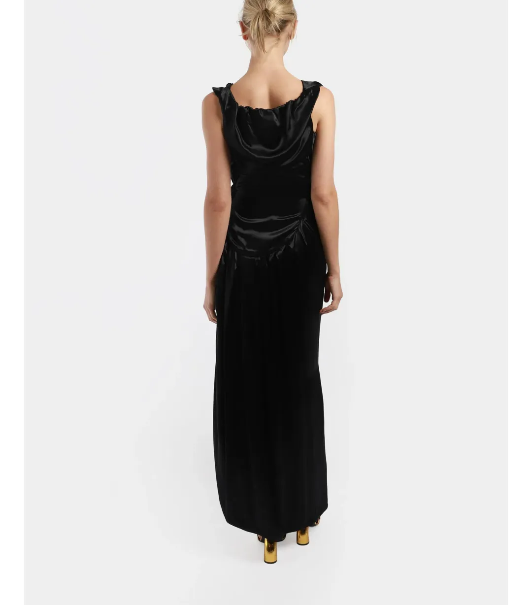 Vivienne Westwood Long Ginnie Pencil Maxi Dress Black Size AU 10 for rent on The Volte - main image