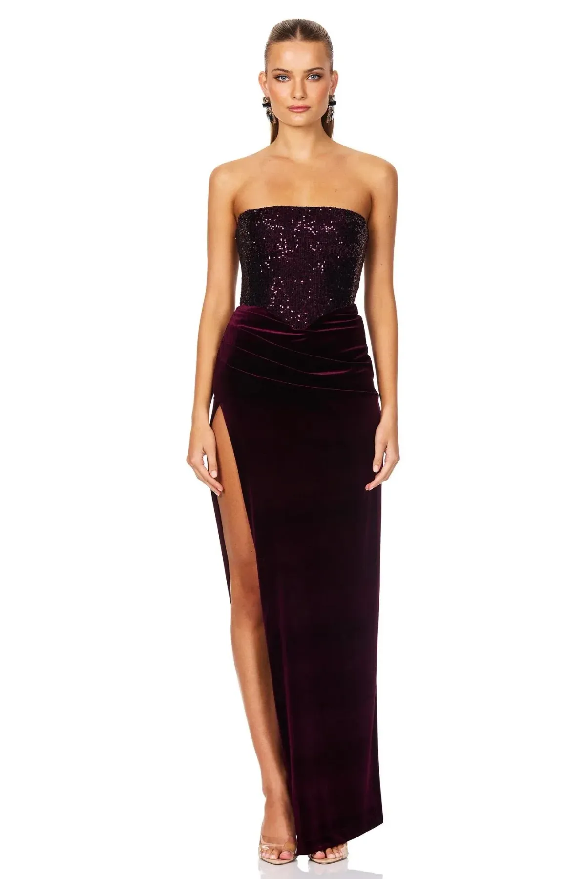 Love Nookie Keke Gown Wine Size AU 10 - Image 1