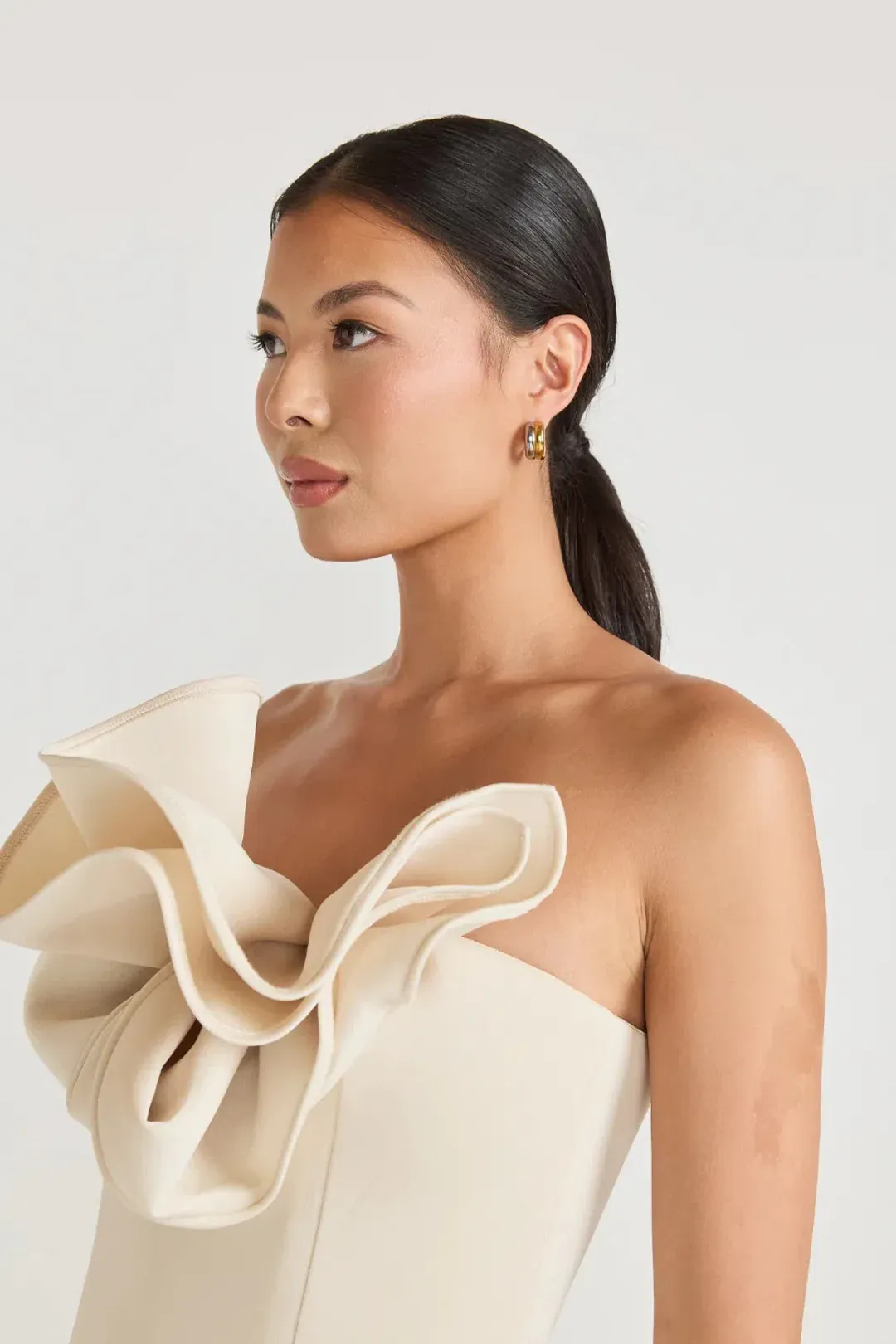 Tojha Fleur Dress Maxi Champagne Beige Size AU 8 for rent on The Volte - main image