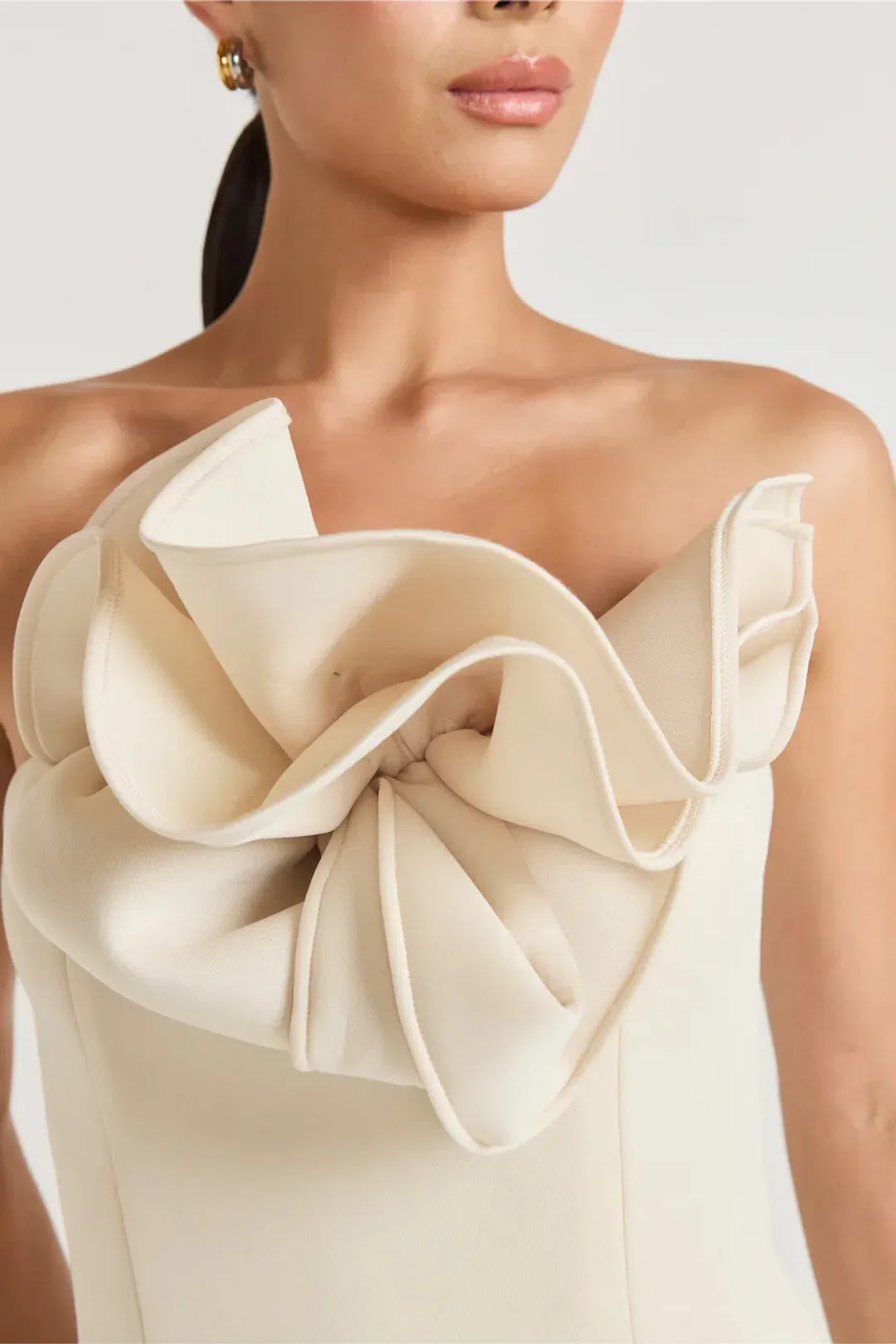 Tojha Fleur Dress Maxi Champagne Beige Size AU 8 for rent on The Volte - main image