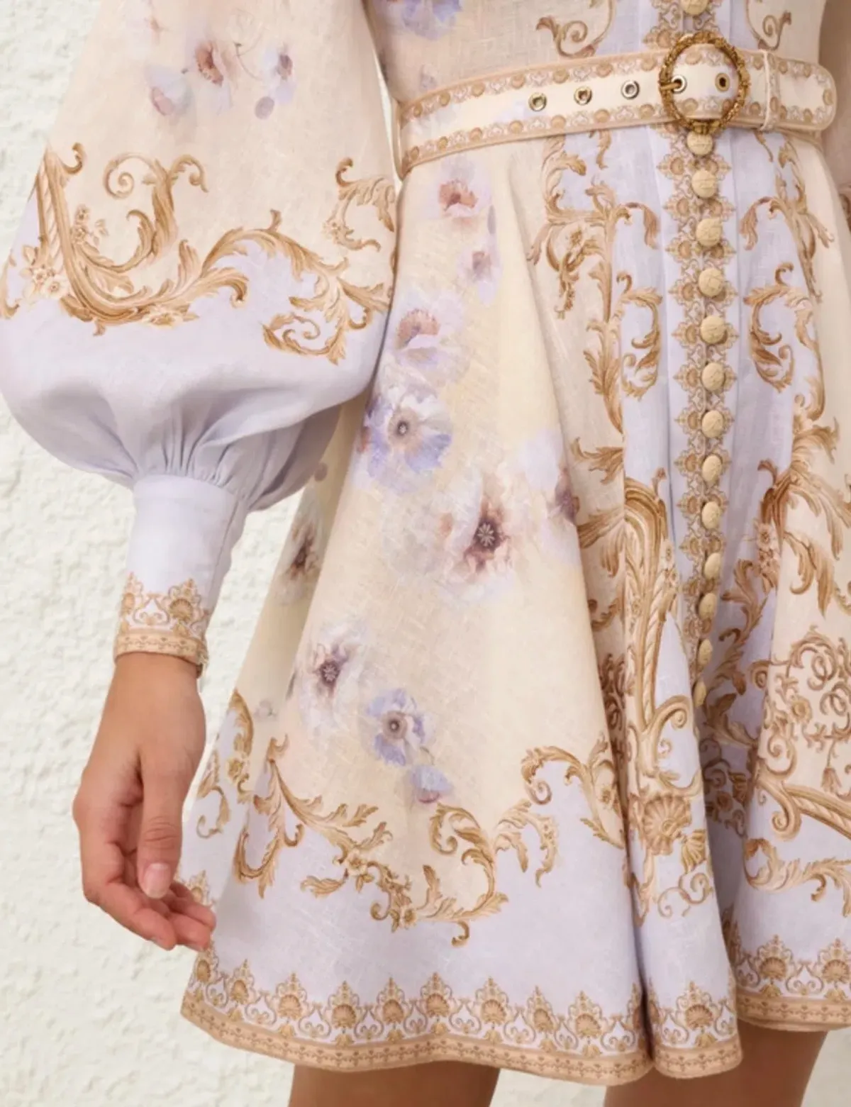 Zimmermann Hypnotic Buttoned Mini Dress Size AU 8 - Image 5