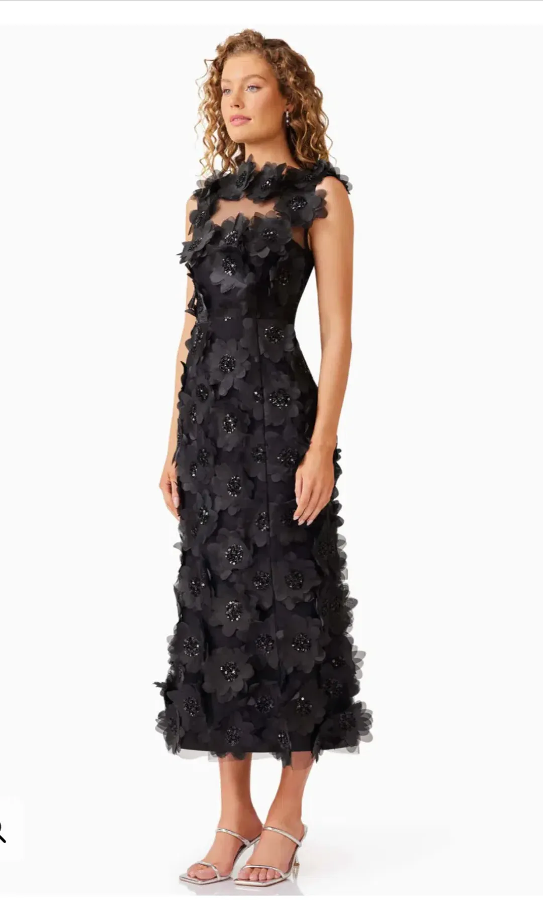 Elliatt Cherry Blossom Midi Beaded Black Size 10 for rent on The Volte - main image
