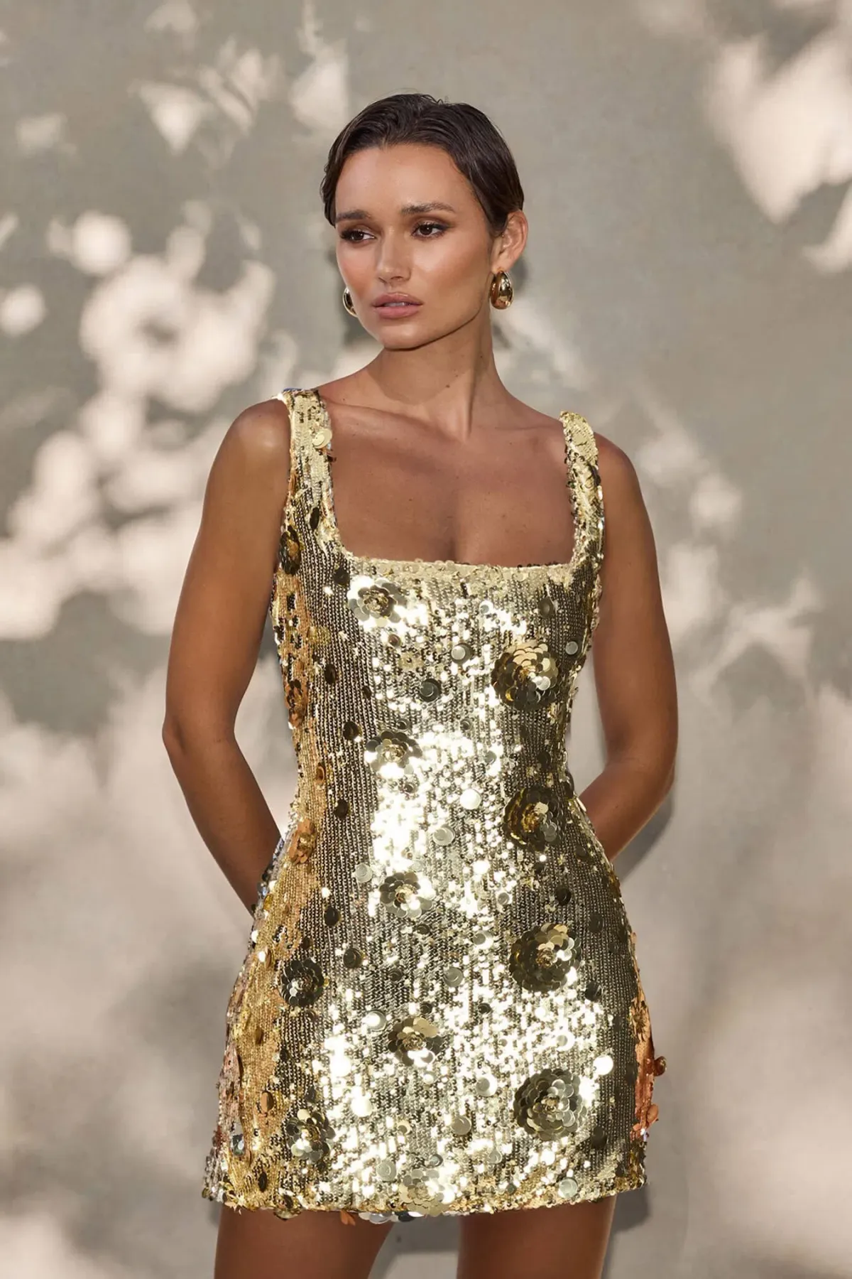 Love Nookie Seraphine Mini Dress Gold Size 12 - Image 2