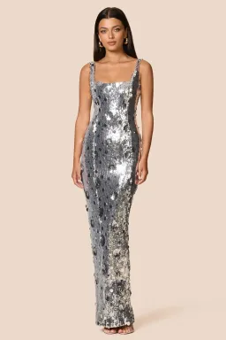 Love Nookie Seraphine Gown in Silver Size M / AU10 for rent on The Volte - image 1