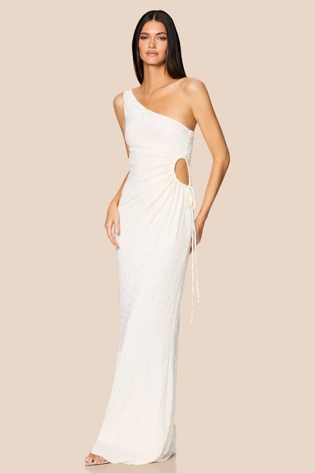 Love Nookie Mirage O/S Maxi Dress in Cream Size AU 10 for rent on The Volte - main image